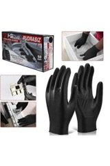 NTİ-GLOVE SİYAH L BEDEN PUDRASIZ NİTRİL KORUMA MUAYENE ELDİVENİ 50 ADET