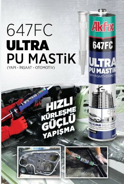 AKFIX 647FC PU MASTİK GRİ SOSİS 600ML