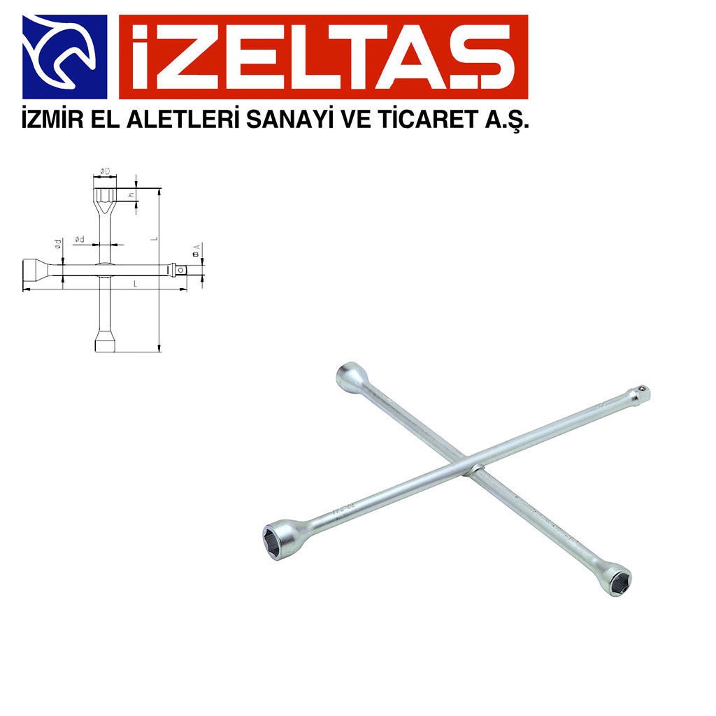 İZELTAŞ BİJON ANAHTARI İSTAVROZ TİPİ 17X19-21(13/16)X22