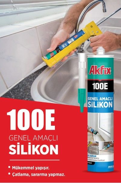 AKFIX 100E GENEL AMAÇLI SİLİKON-BEYAZ 280ML