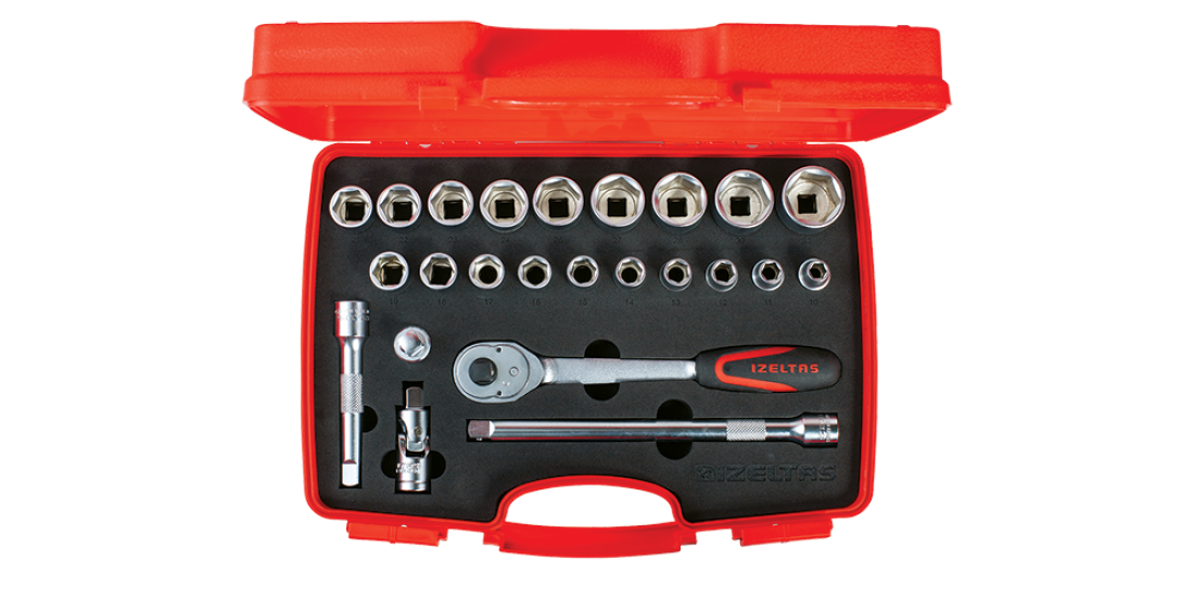 1/2” Altı Köşe Lokma Anahtar Takımı (24 Parça, mm)