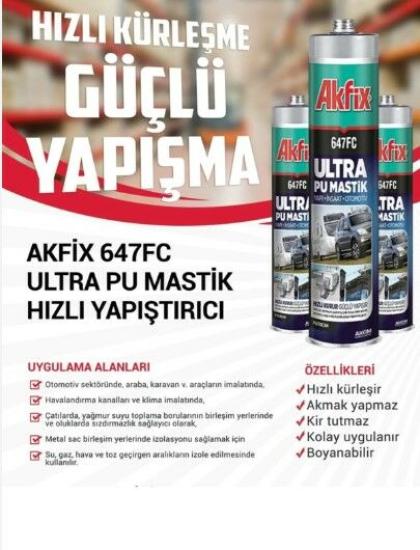 AKFIX 647FC PU MASTİK GRİ SOSİS 600ML