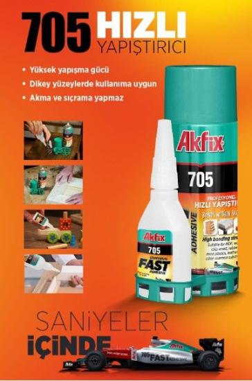 AKFIX 705 HIZLI YAPIŞTIRICI 400ML+100GR