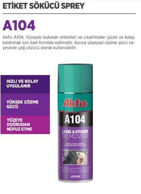 AKFIX A104 ETİKET SÖKÜCÜ SPREY 200ML